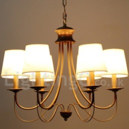 6 Ľahký rustikálny stredomorský moderný moderný luster v štýle sviečky
