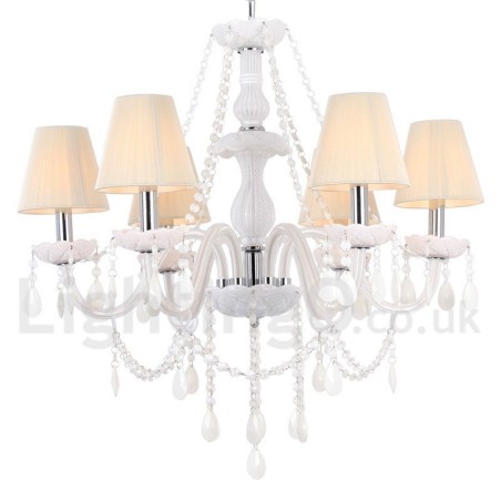 6 Svetlobiely luster K9 Crystal Candle Style 6 Svetlobiely luster K9 Crystal Candle Style