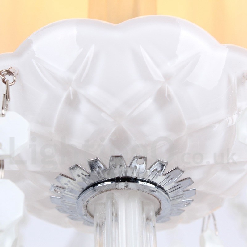6 Svetlobiely luster K9 Crystal Candle Style