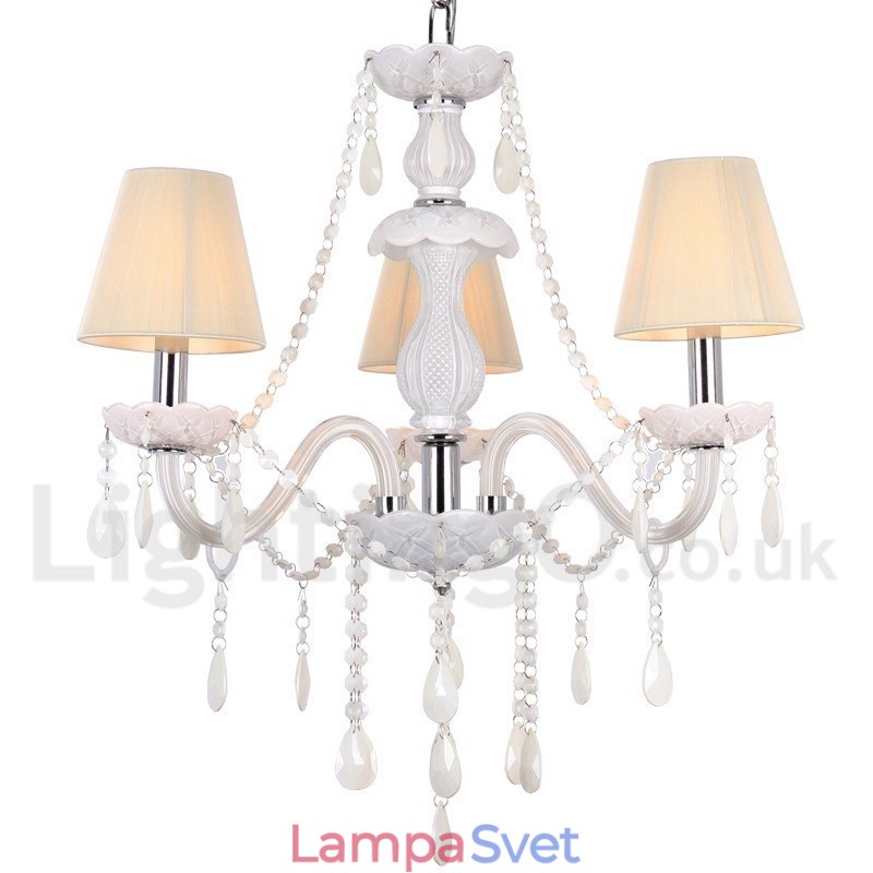 3 Svetlobiely luster K9 Crystal Candle Style