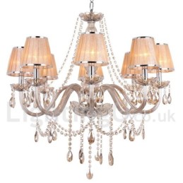8 Light K9 Crystal Candle Style Luster