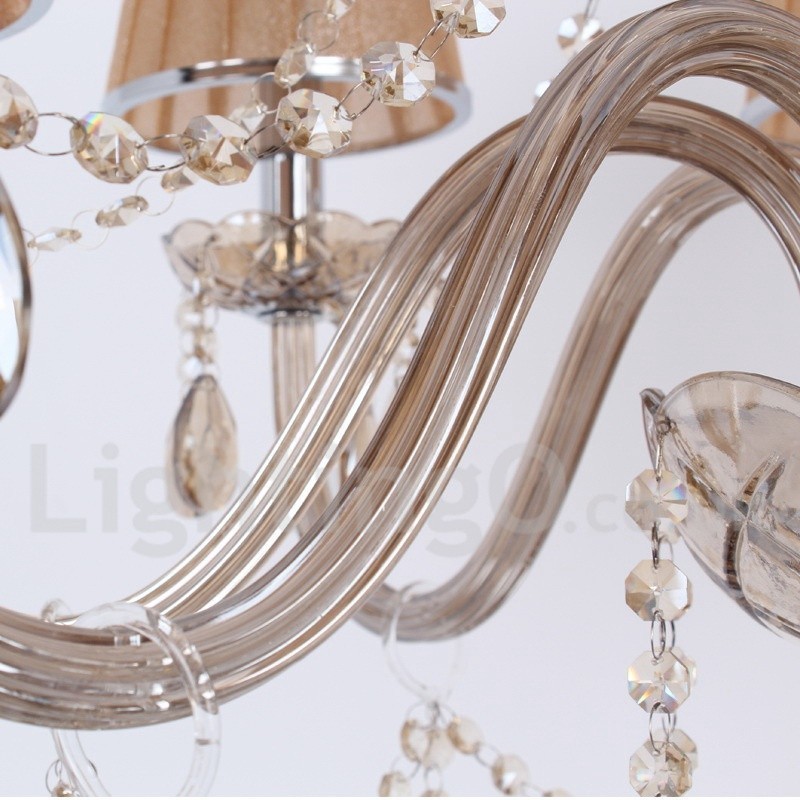 8 Light K9 Crystal Candle Style Luster