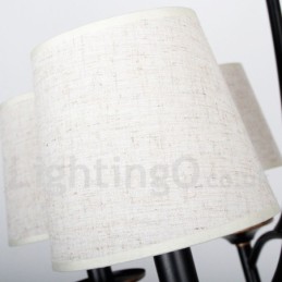 3 Ľahký rustikálny retro čierny moderný luster v štýle sviečky