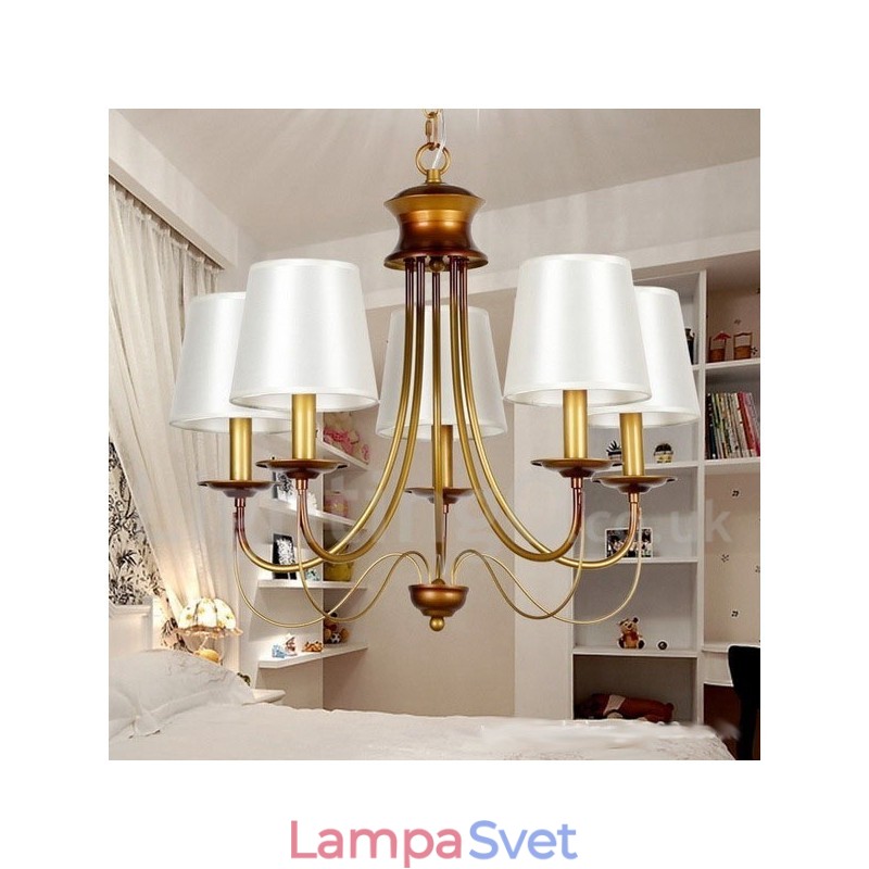 5 Ľahký rustikálny stredomorský moderný moderný luster v štýle sviečky