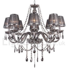 8 Light K9 Crystal Candle Style Luster