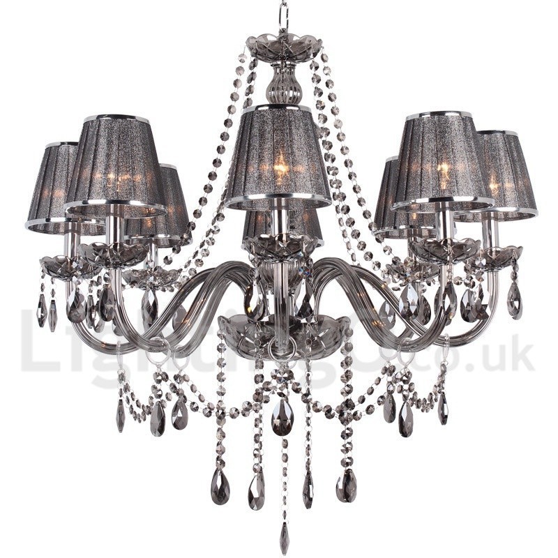 8 Light K9 Crystal Candle Style Luster