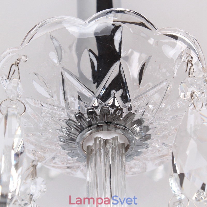 8 Light Contemporary K9 Crystal Candle Style Luster