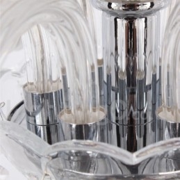 8 Light Contemporary K9 Crystal Candle Style Luster