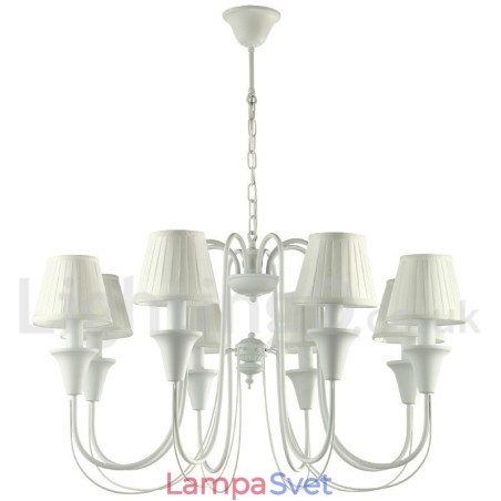 8 Svetlobiely luster v štýle retro sviečky