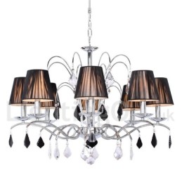 8 Light Contemporary K9 Crystal Candle Style Luster