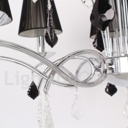8 Light Contemporary K9 Crystal Candle Style Luster