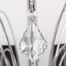 8 Light Contemporary K9 Crystal Candle Style Luster
