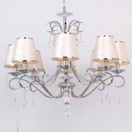 8 Light Contemporary K9 Crystal Candle Style Luster