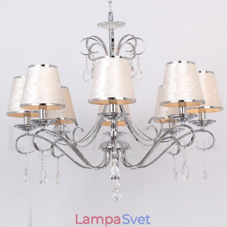 8 Light Contemporary K9 Crystal Candle Style Luster 8 Light Contemporary K9 Crystal Candle Style Luster