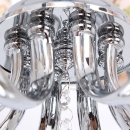 8 Light Contemporary K9 Crystal Candle Style Luster