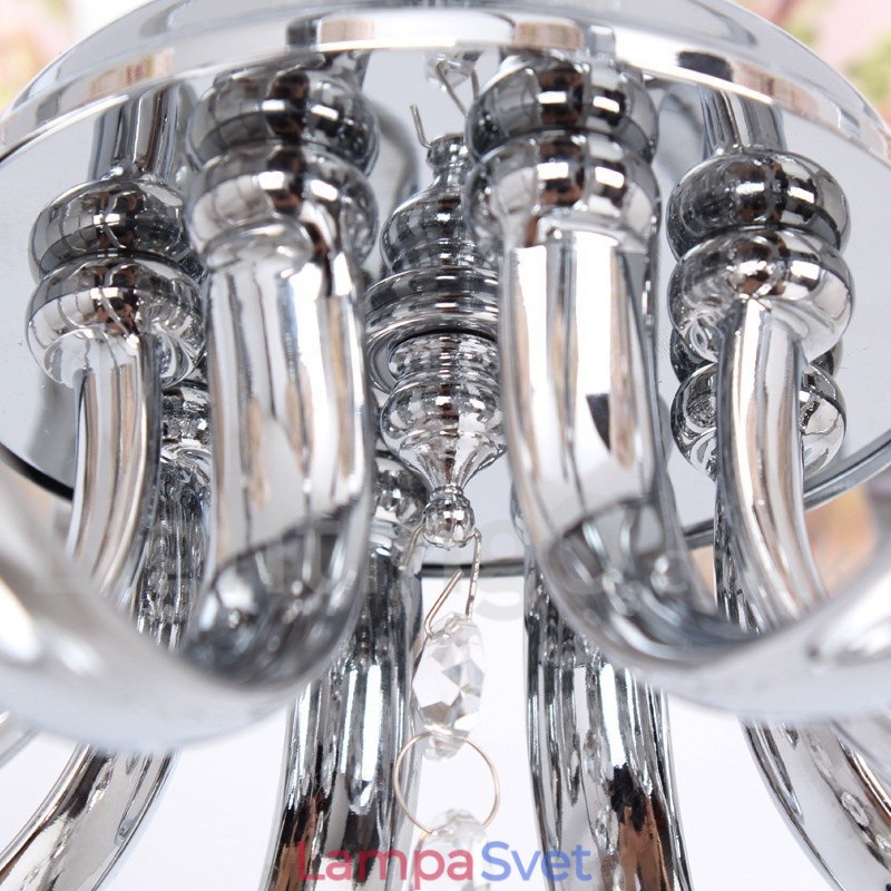 8 Light Contemporary K9 Crystal Candle Style Luster