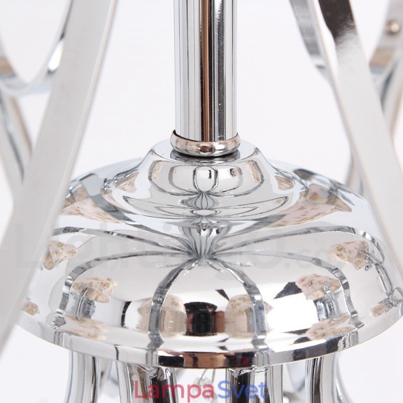 8 Light Contemporary K9 Crystal Candle Style Luster