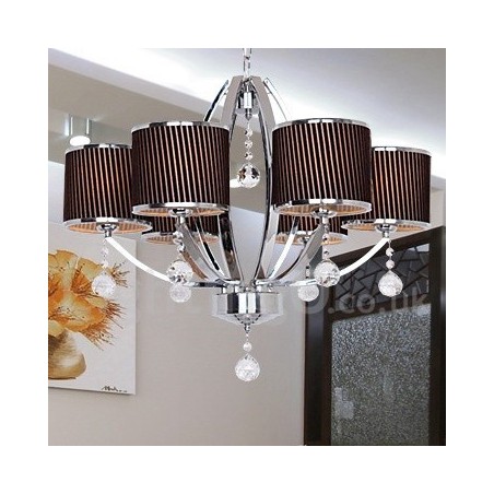 6 Light Contemporary K9 Crystal Candle Style Luster 6 Light Contemporary K9 Crystal Candle Style Luster