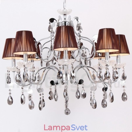 8 Light Contemporary K9 Crystal Candle Style Luster 8 Light Contemporary K9 Crystal Candle Style Luster