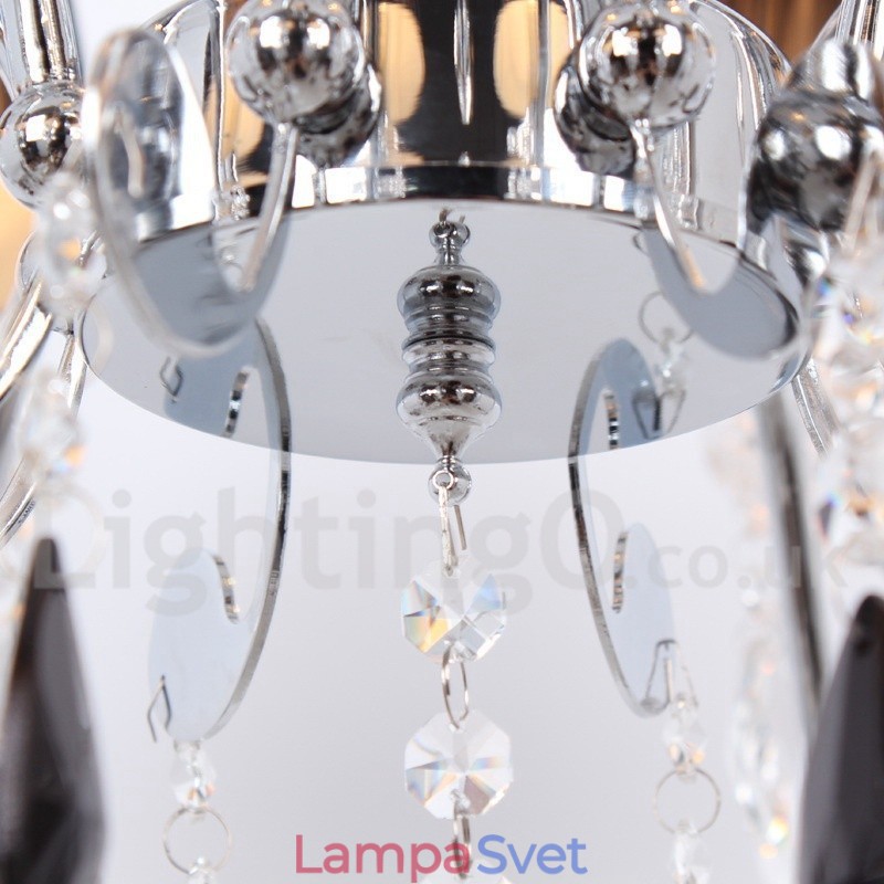 8 Light Contemporary K9 Crystal Candle Style Luster