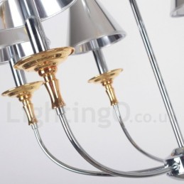 6 Ľahký moderný luster v štýle chrómovej sviečky