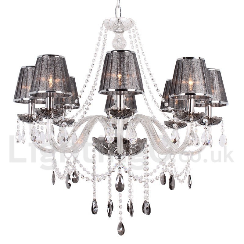 8 Light K9 Crystal Candle Style Luster