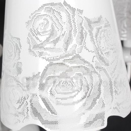 8 Ľahký moderný dutý biely luster v štýle sviečky