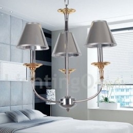 3 ľahký moderný moderný chrómový sviečkový luster
