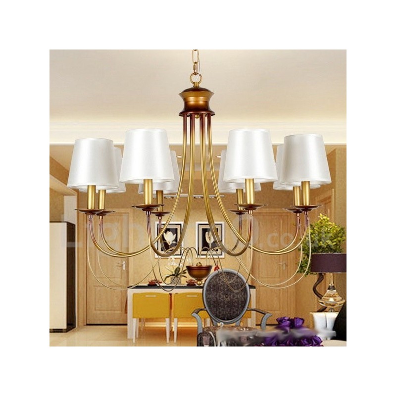 8 Ľahký rustikálny stredomorský moderný moderný luster v štýle sviečky