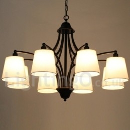 8 Ľahký rustikálny retro moderný luster v štýle sviečky