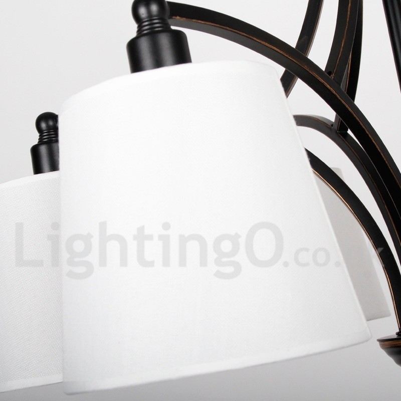 6 Ľahký rustikálny retro moderný luster v štýle sviečky