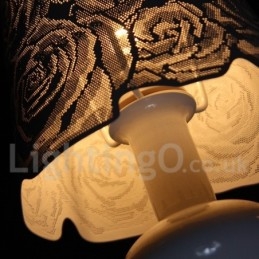 3 Ľahký moderný dutý biely luster v štýle sviečky