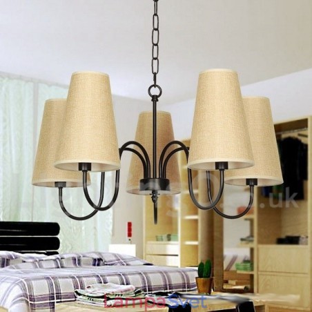 5 Ľahký retro moderný luster v štýle sviečky 5 Ľahký retro moderný luster v štýle sviečky