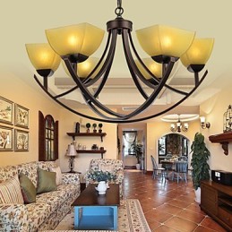 Luster 6 Lights Traditional Classic Vintage Metal