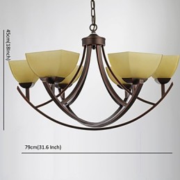 Luster 6 Lights Traditional Classic Vintage Metal