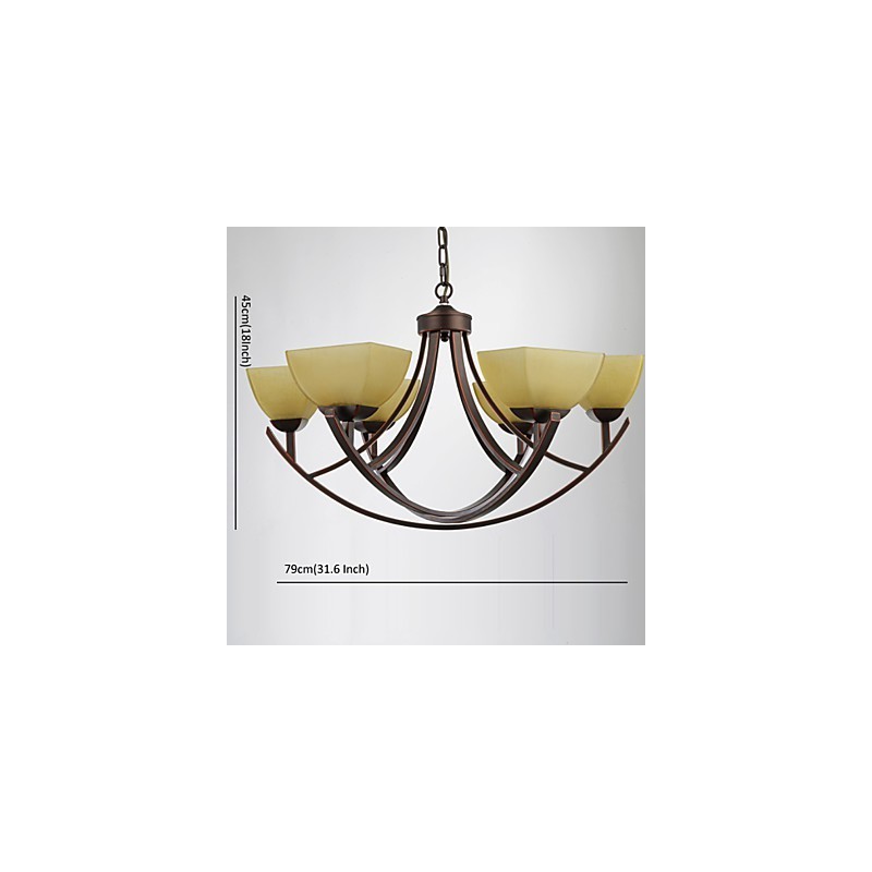 Luster 6 Lights Traditional Classic Vintage Metal