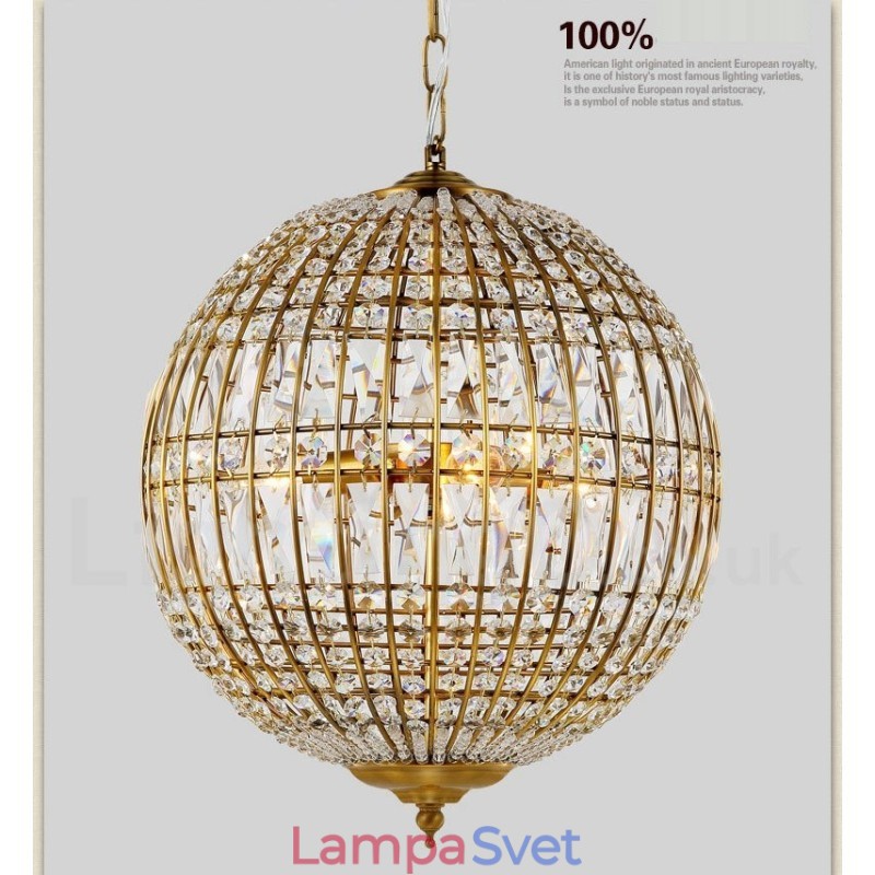 Globe Modern K9 Crystal Stropné závesné svetlo Vnútorné lustrové svietidlá Svietidlá