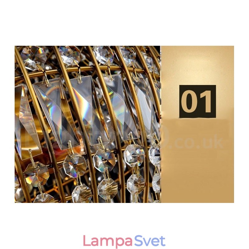Globe Modern K9 Crystal Stropné závesné svetlo Vnútorné lustrové svietidlá Svietidlá