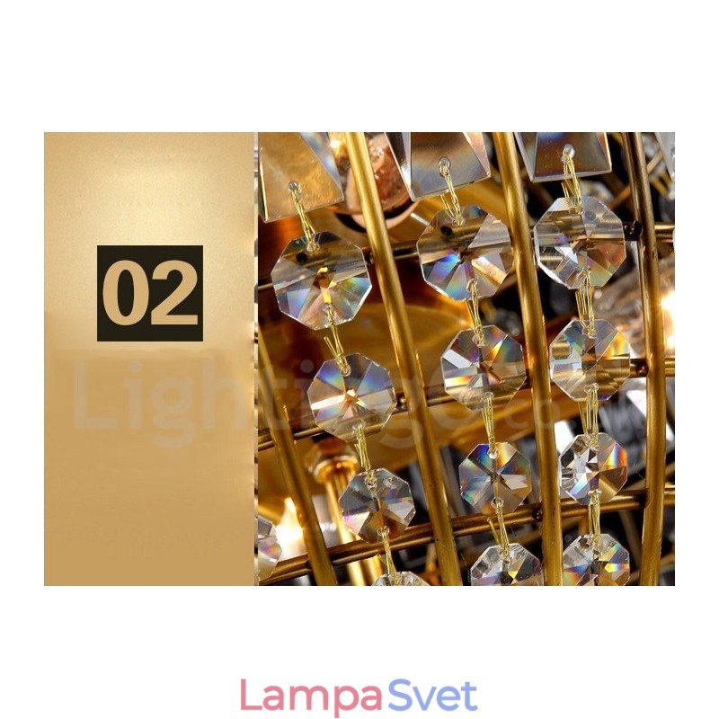 Globe Modern K9 Crystal Stropné závesné svetlo Vnútorné lustrové svietidlá Svietidlá