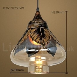 Európska retro sklenená závesná lampa do salónika