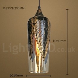 Európska retro sklenená závesná lampa do salónika