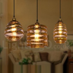 Európska sklenená závesná lampa Cafe Lounge Závesná lampa