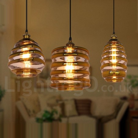 Európska sklenená závesná lampa Cafe Lounge Závesná lampa Európska sklenená závesná lampa Cafe Lounge Závesná lampa