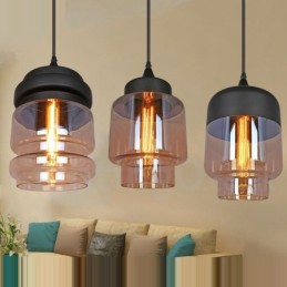 Rustikálne sklenené závesné svetlo European Lounge Závesná lampa