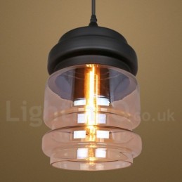 Rustikálne sklenené závesné svetlo European Lounge Závesná lampa