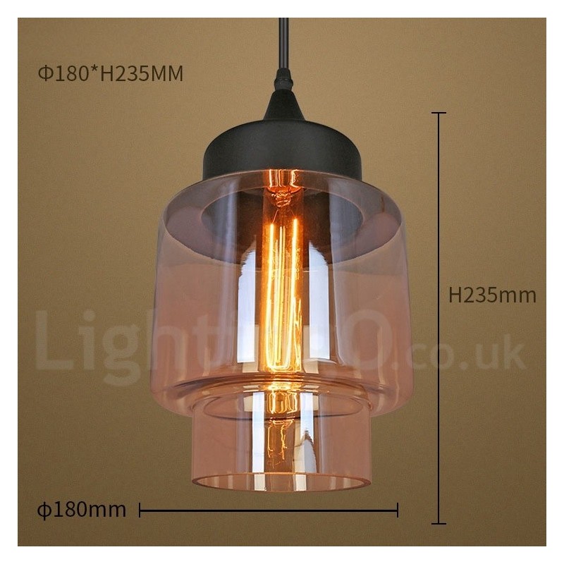Rustikálne sklenené závesné svetlo European Lounge Závesná lampa