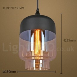 Rustikálne sklenené závesné svetlo European Lounge Závesná lampa