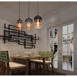 Rustikálne sklenené závesné svetlo European Lounge Závesná lampa