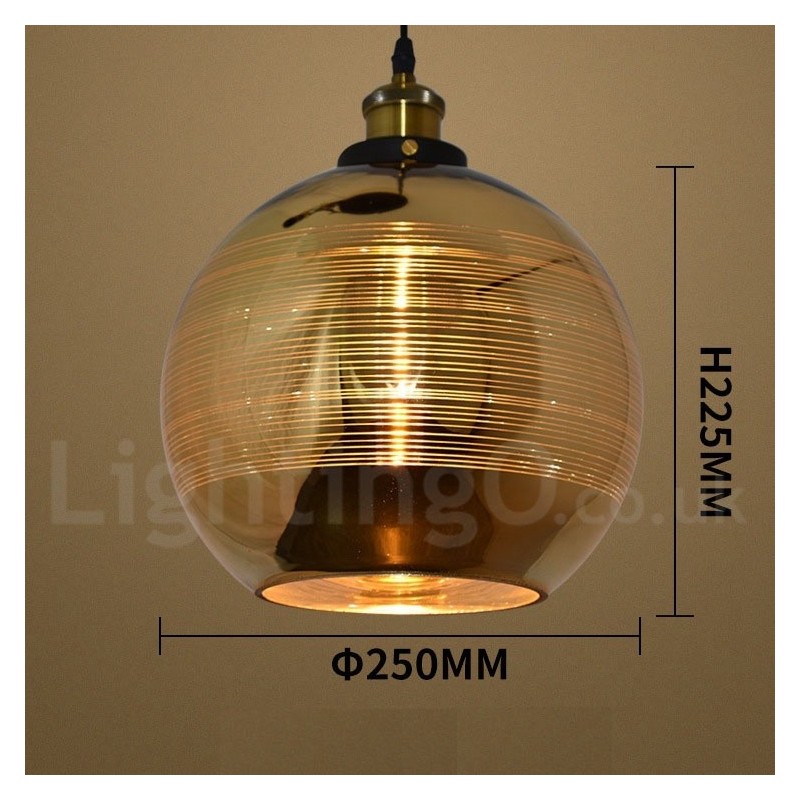 Závesná kaviarenská lampa zo skla Európska sklenená
