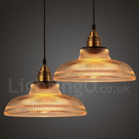 1 Light Vintage sklenené závesné svietidlo